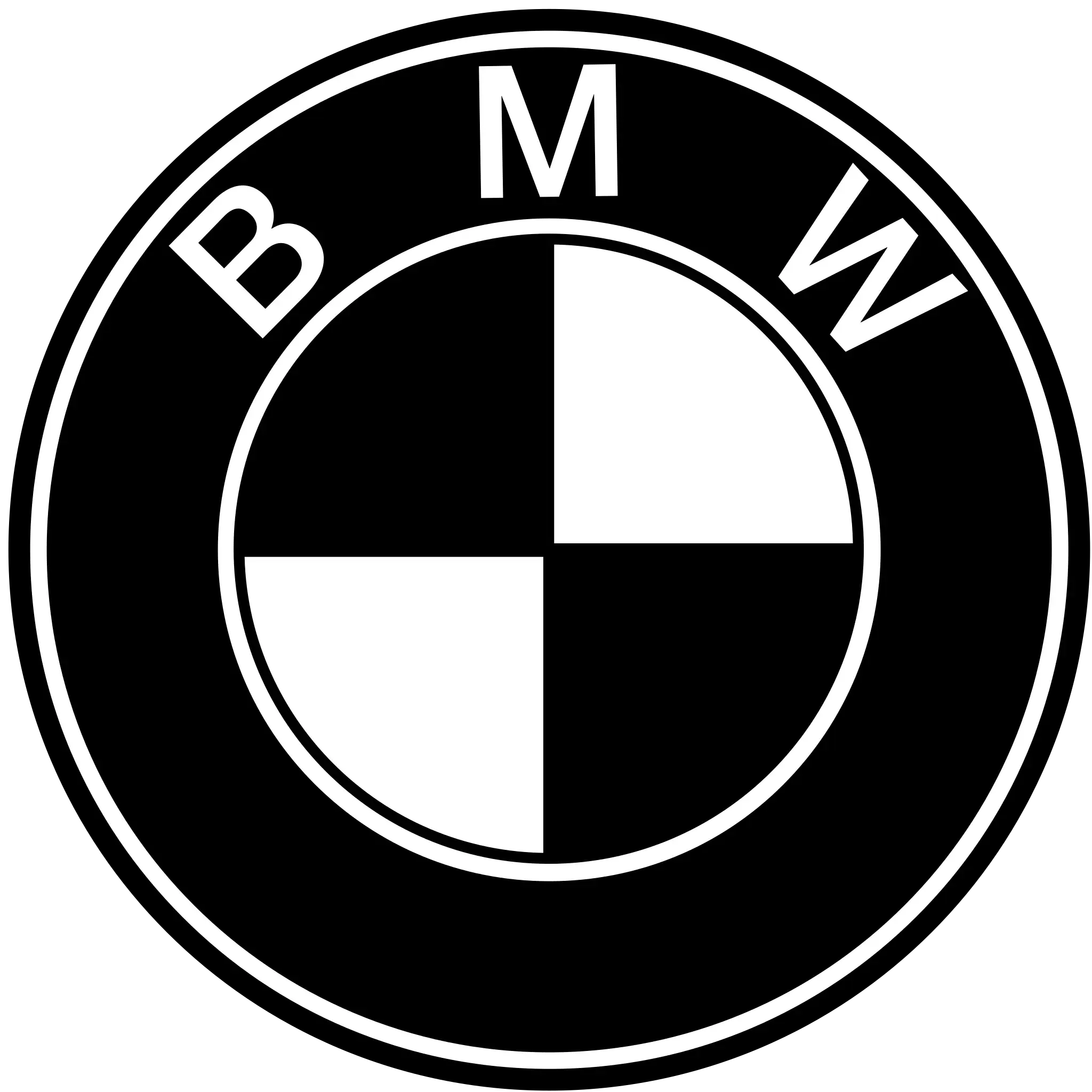 BMw logo in het zwart